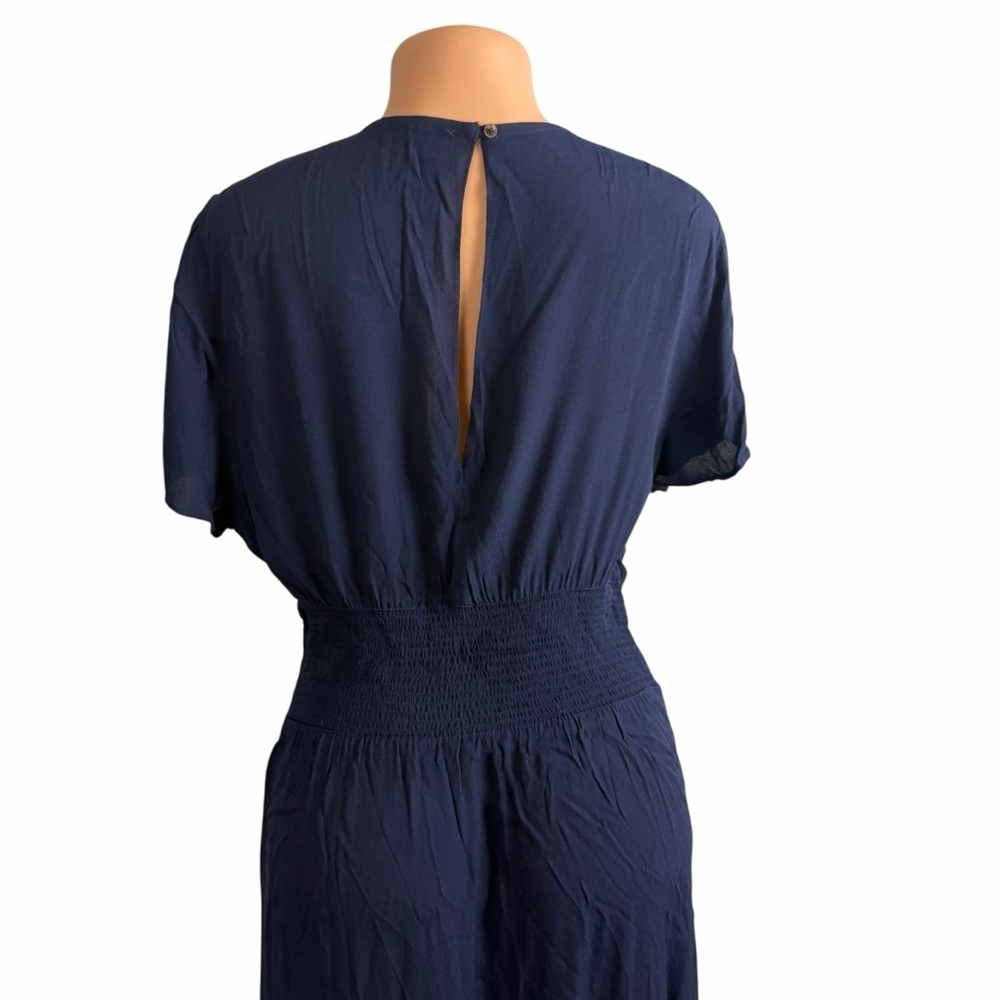 Wilfred Navy Blue Maxi Dress with Smocked Waist - Picture 9 of 13